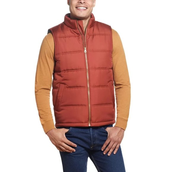 WEATHERPROOF VINTAGE Men's Puffer Vest Brick Brown Size XL MSRP $60 - Picture 1 of 1